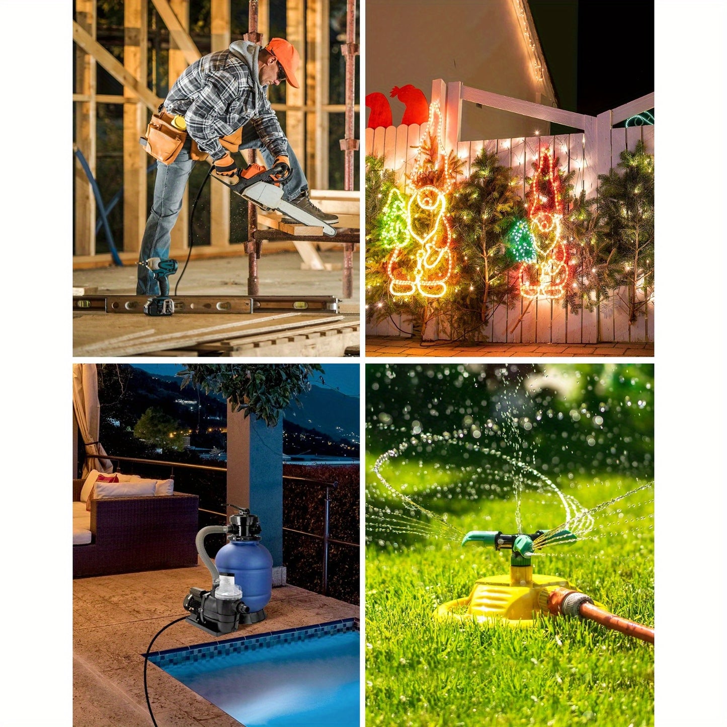 DEWENWILS Outdoor Electrical Box, Waterproof Power Cord Protector for Electrical Connections for Extension Cords