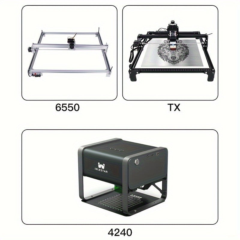 Laser Engraving Machine Upgrade Kit: Aluminum Heightening Pad, Support Base & Rotating Slide Platform