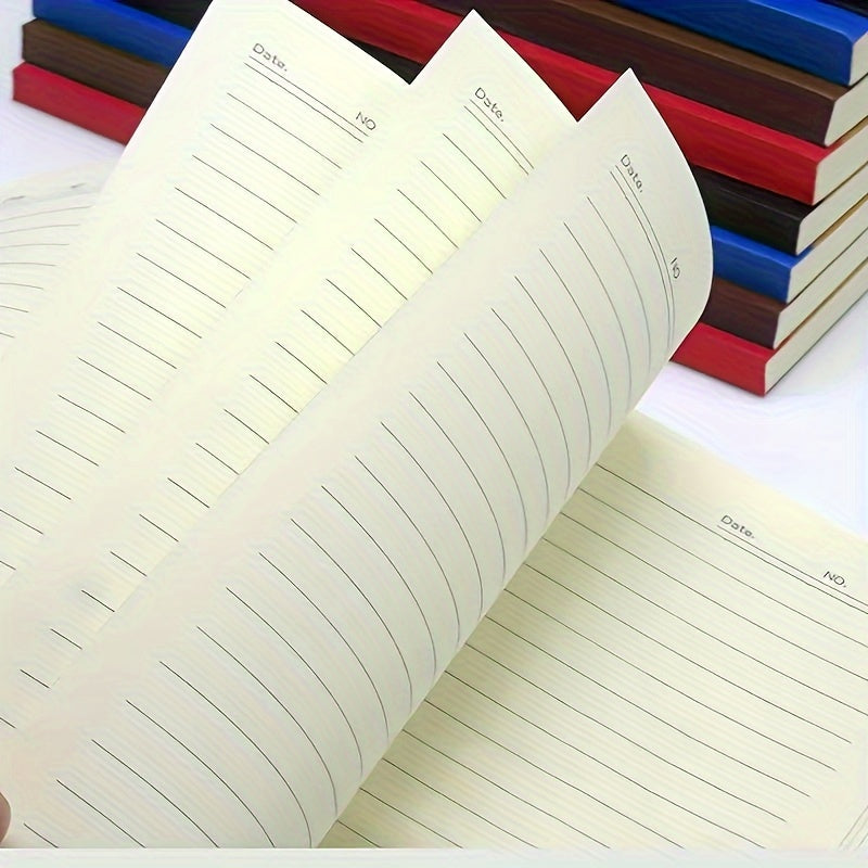 2/4/6pcs, A5 size soft leather notebook - 80 pages, matte, lined, simple office journal