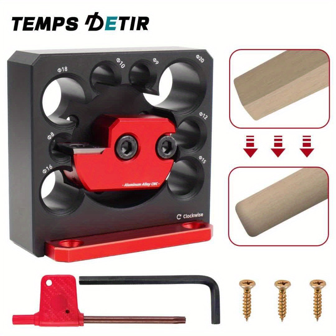 1 Set Professional Dowel Making Jig Kit - Adjustable 8-20mm Round Bar Grinder with Carbide Blade, Electric Drill Milling and Turning Tool for Woodworking, Metal Material, Precise Cutting and Grinding of Wooden Rods