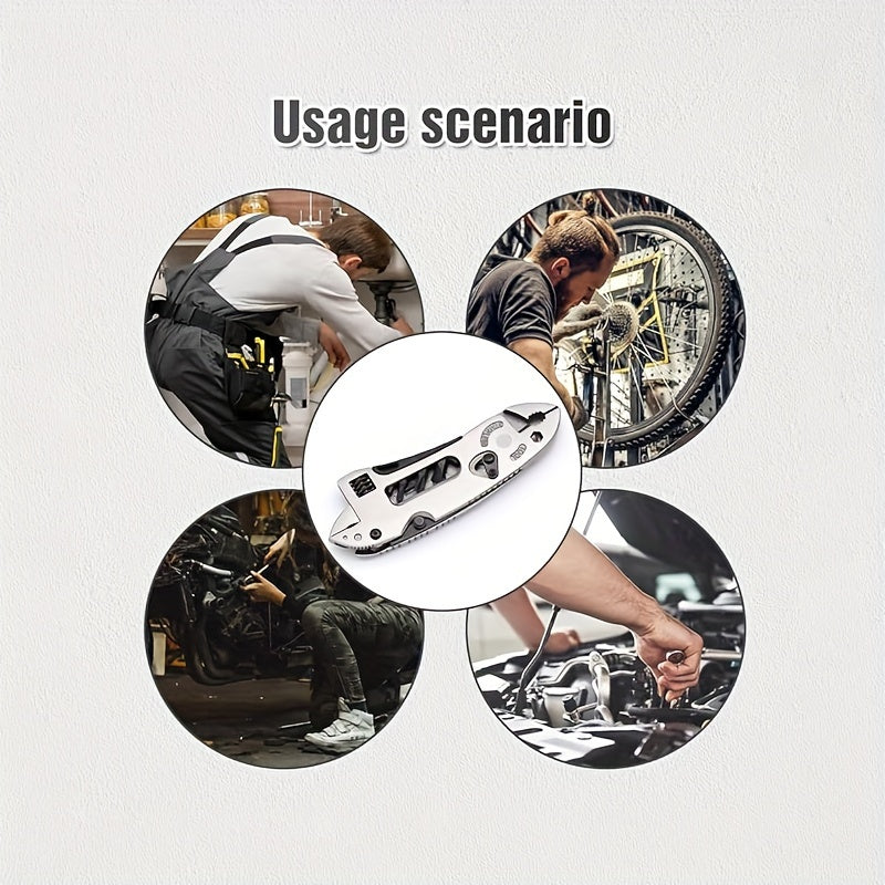 1pc Outdoor Multi-Purpose Tool Pliers, Mini Multi-Purpose Pliers Tool Kit, Stainless Steel Multi-Purpose Tool Pliers, Adjustable Pocket Pliers, Multi-Tool Lightweight Folding Tool, With S2 Batch Head