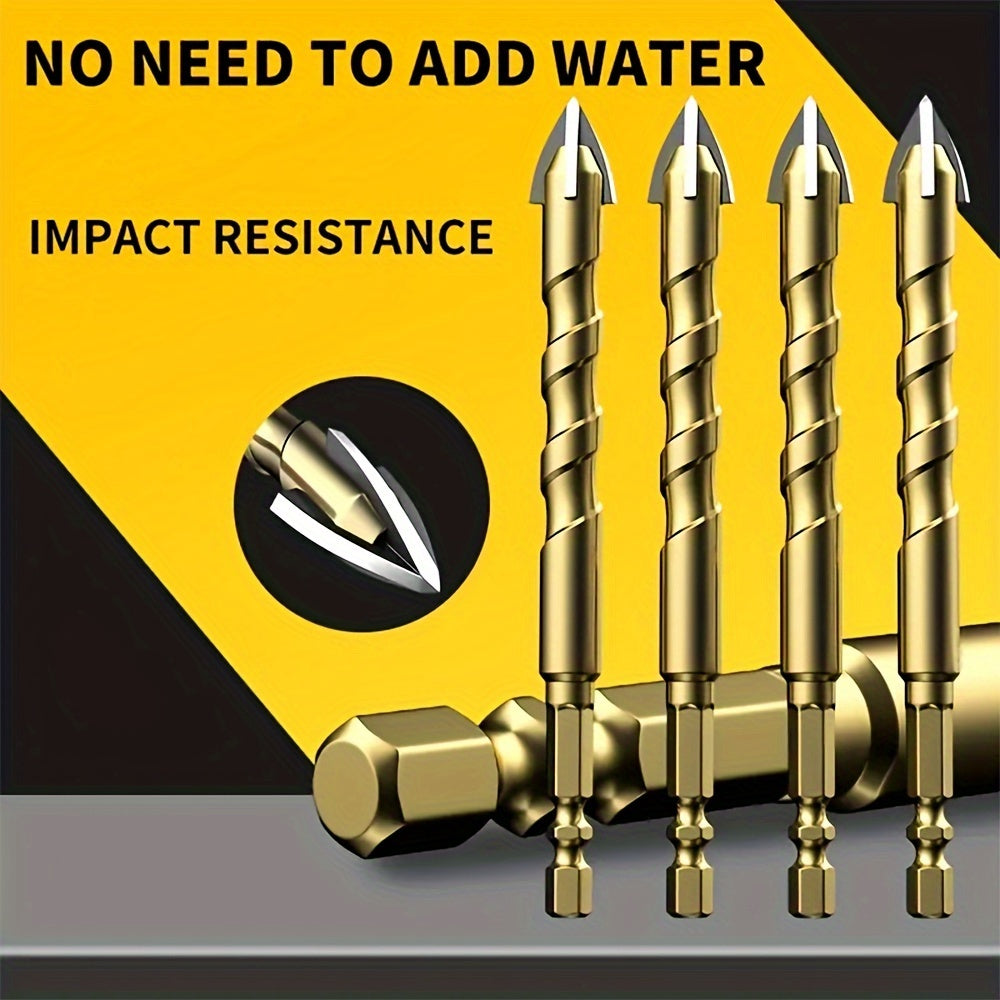 7pcs/set Multi-purpose High-hardness Tungsten Steel Alloy Four-edged Cross-hexagonal