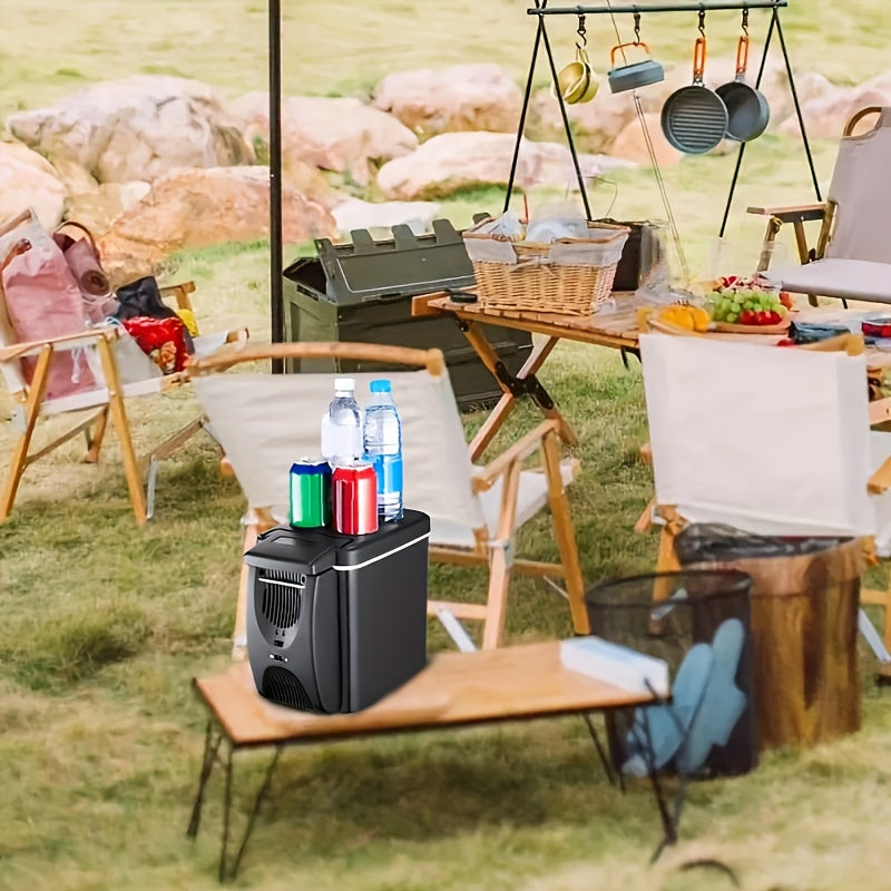 Compact 6L Portable Mini Fridge for Cars - DC 12V Electric Cooler for Drinks, Seafood & Fruits - Ideal for Travel & Outdoor Adventures