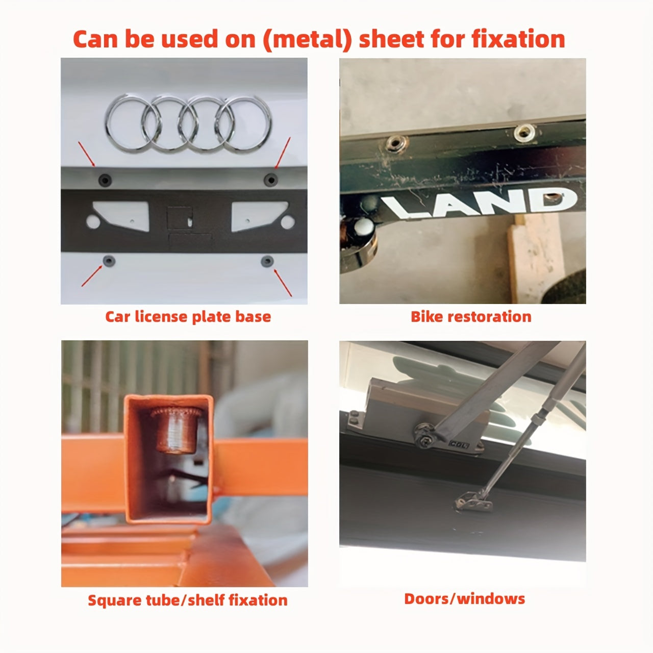 Quick-Fix Manual Pull Rivet Nut Tool - Effortless Fastening Solution for Thin Iron Sheets, User-Friendly Head, Perfect for License Plate Installation