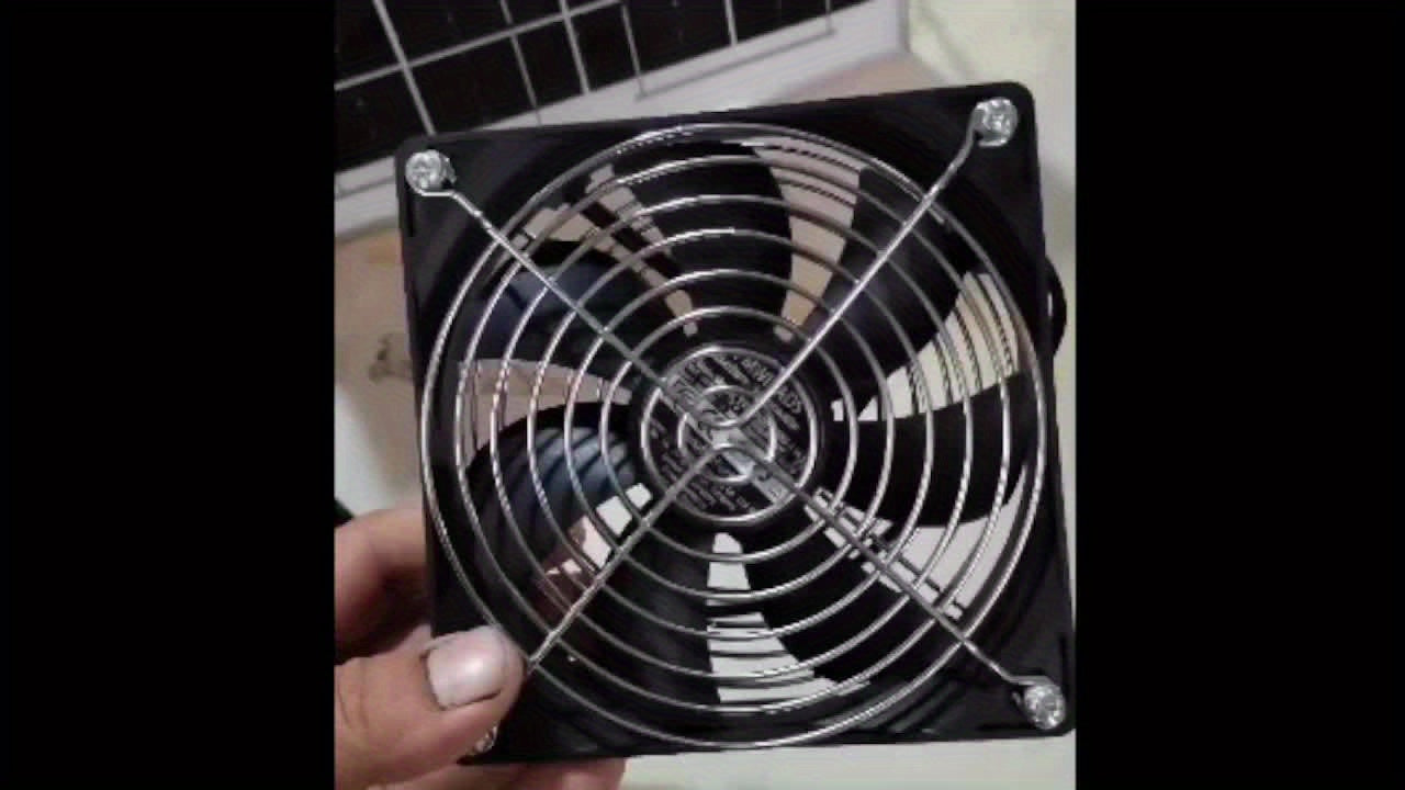 20W Solar Panel Power Fan Kit For Chicken Coop Laminated Fast Airflow Single Crystal Panel Exhaust Fan