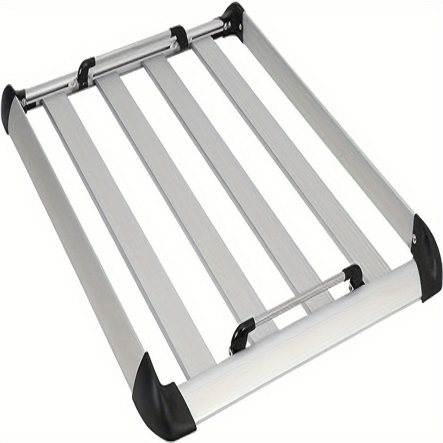 63 x 43 Inch Roof Cargo Rack, 165Lbs Capacity Aluminum Roof Cargo Rack, Roof Basket for SUVs, Cars, and Trucks, Sliver