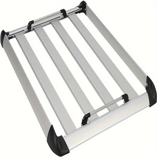 63 x 43 Inch Roof Cargo Rack, 165Lbs Capacity Aluminum Roof Cargo Rack, Roof Basket for SUVs, Cars, and Trucks, Sliver