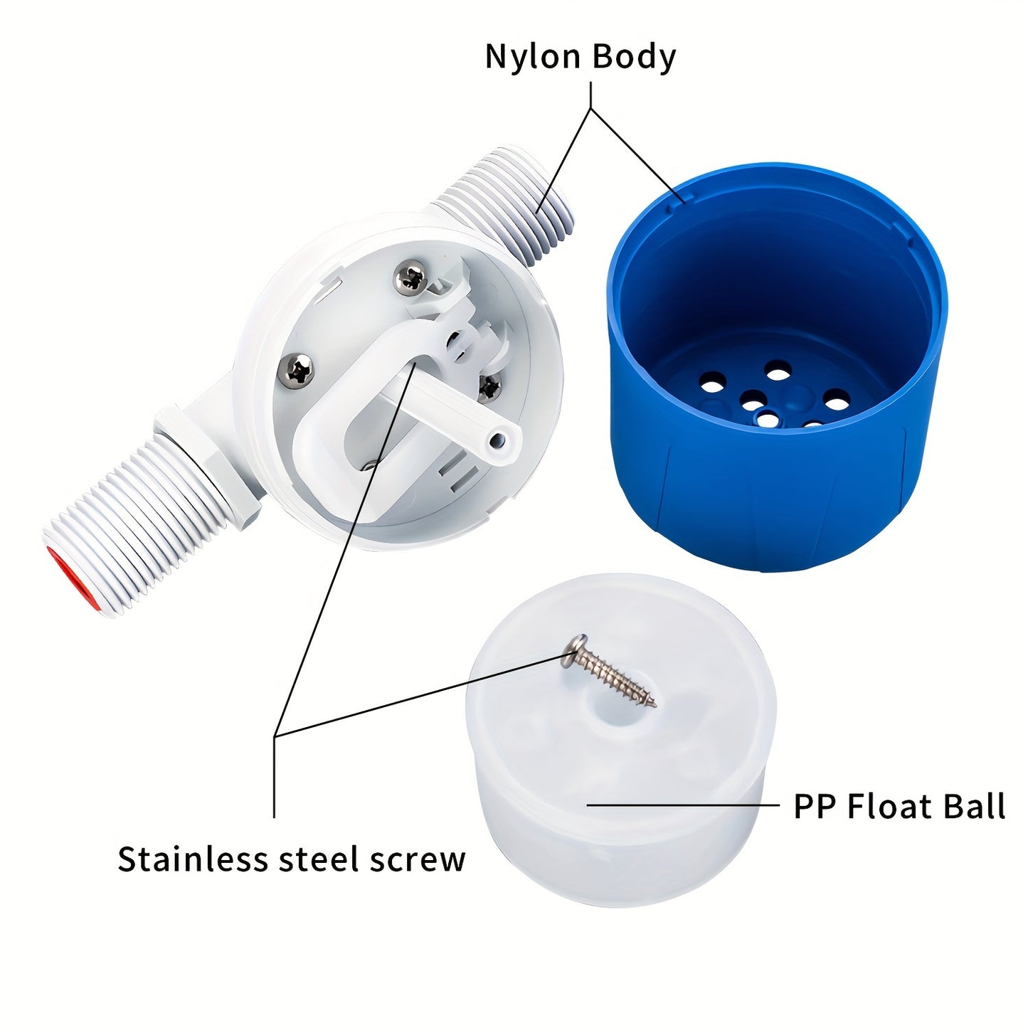 Effortless Water Management with Stainless Steel Auto-Fill Float Ball Valve; Universal Thread, Anti-Overflow