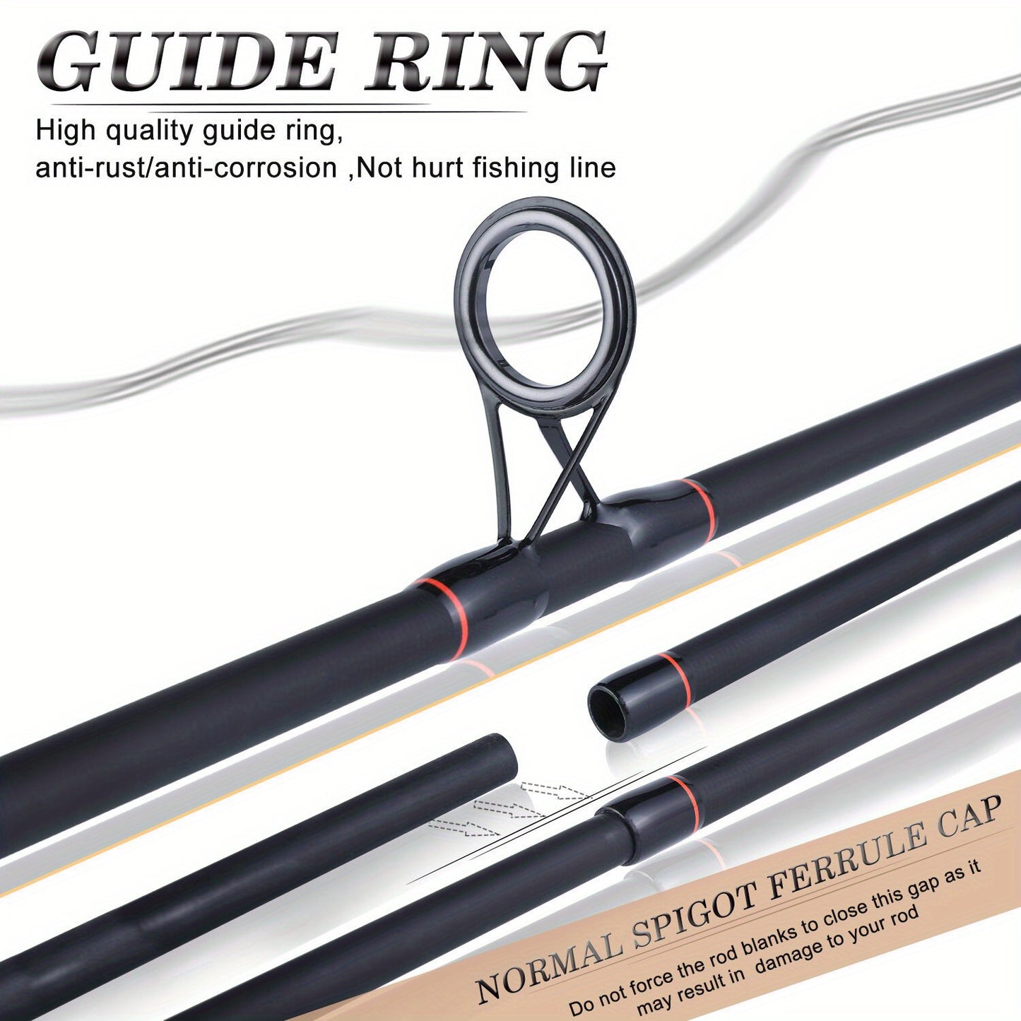 Sougayilang [for Advanced Anglers] Fishing Rod Carbon Fiber Carp Rod, 3m/9.84ft 3.6m/11.81ft 6/7-piece Fishing Pole, Comfortable Handle For Carp Fishing