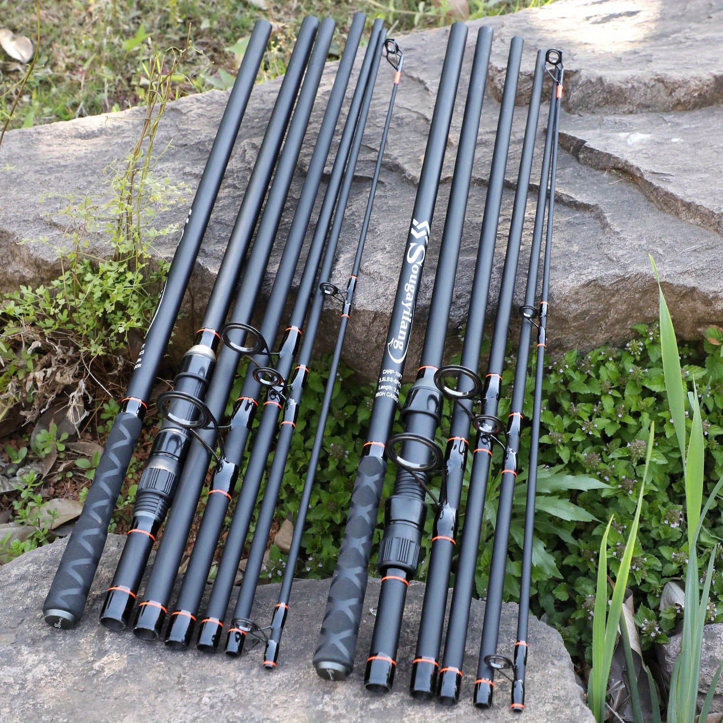Sougayilang [for Advanced Anglers] Fishing Rod Carbon Fiber Carp Rod, 3m/9.84ft 3.6m/11.81ft 6/7-piece Fishing Pole, Comfortable Handle For Carp Fishing