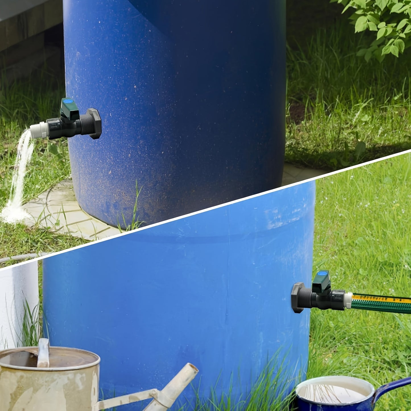 1pc Classic Style Large Capacity PVC Water Barrel Spigot Kit - Universal Thread Connection, Wall Mountable, Includes Installation Hardware, Durable Plastic Material, Perfect for Garden and Rain Barrel Water Storage