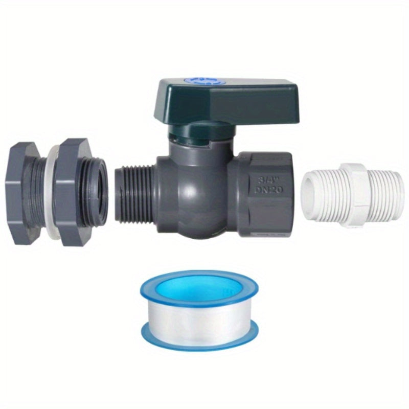 1pc Classic Style Large Capacity PVC Water Barrel Spigot Kit - Universal Thread Connection, Wall Mountable, Includes Installation Hardware, Durable Plastic Material, Perfect for Garden and Rain Barrel Water Storage