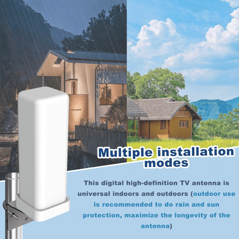 1PCS Enhanced HD TV Antenna - 4K Ready, 35DBI Amplifier, 6000-Mile Range, Supports 1080p - Ideal for Outdoor Use