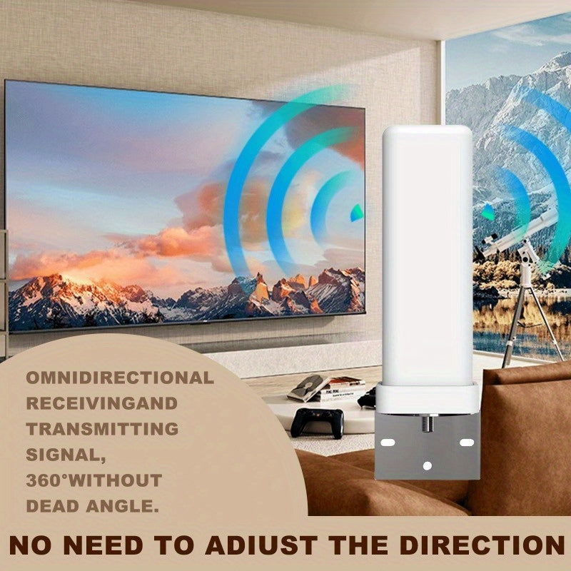 1PCS Enhanced HD TV Antenna - 4K Ready, 35DBI Amplifier, 6000-Mile Range, Supports 1080p - Ideal for Outdoor Use