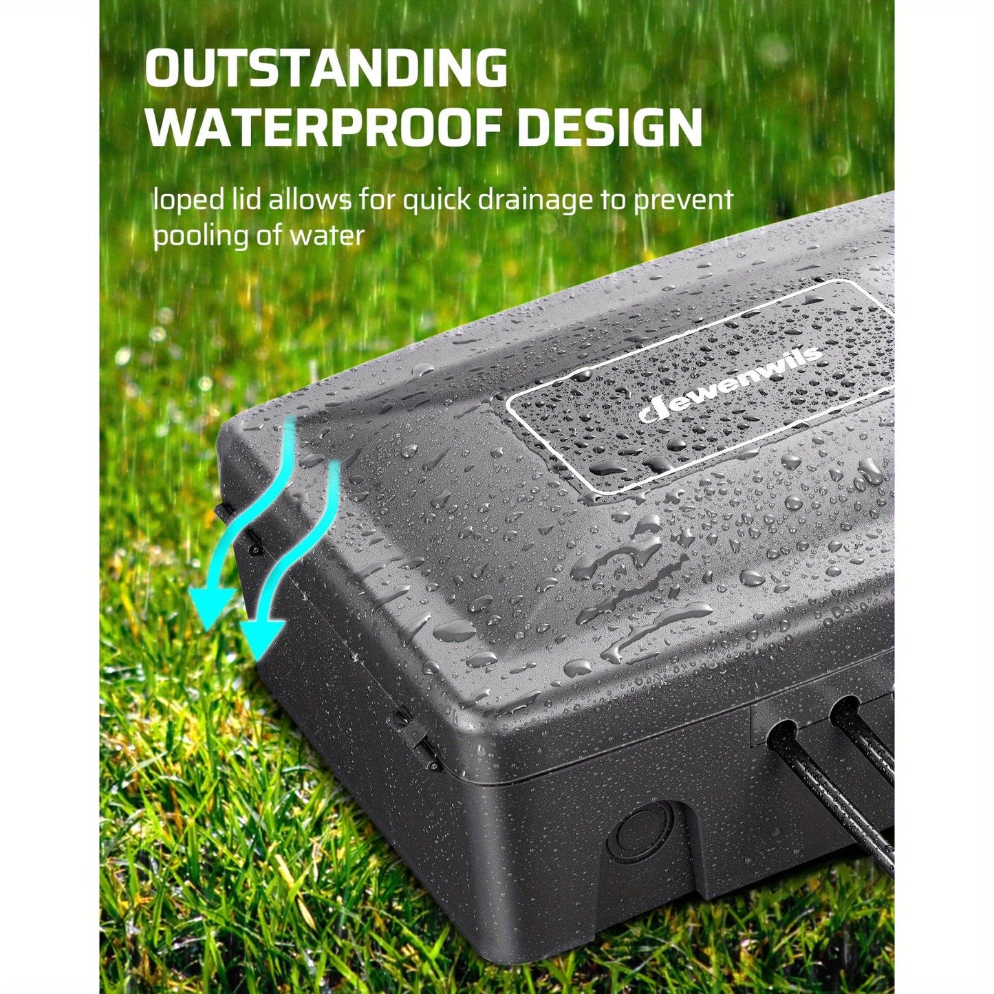 DEWENWILS Outdoor Electrical Box, Waterproof Power Cord Protector for Electrical Connections for Extension Cords