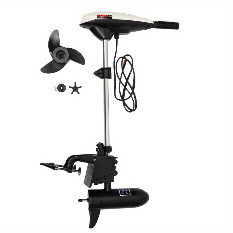OUKANING 12V Electric Outboard Trolling Motor, Brush Motor, 65LB Thrust, Suitable For Fishing Boat