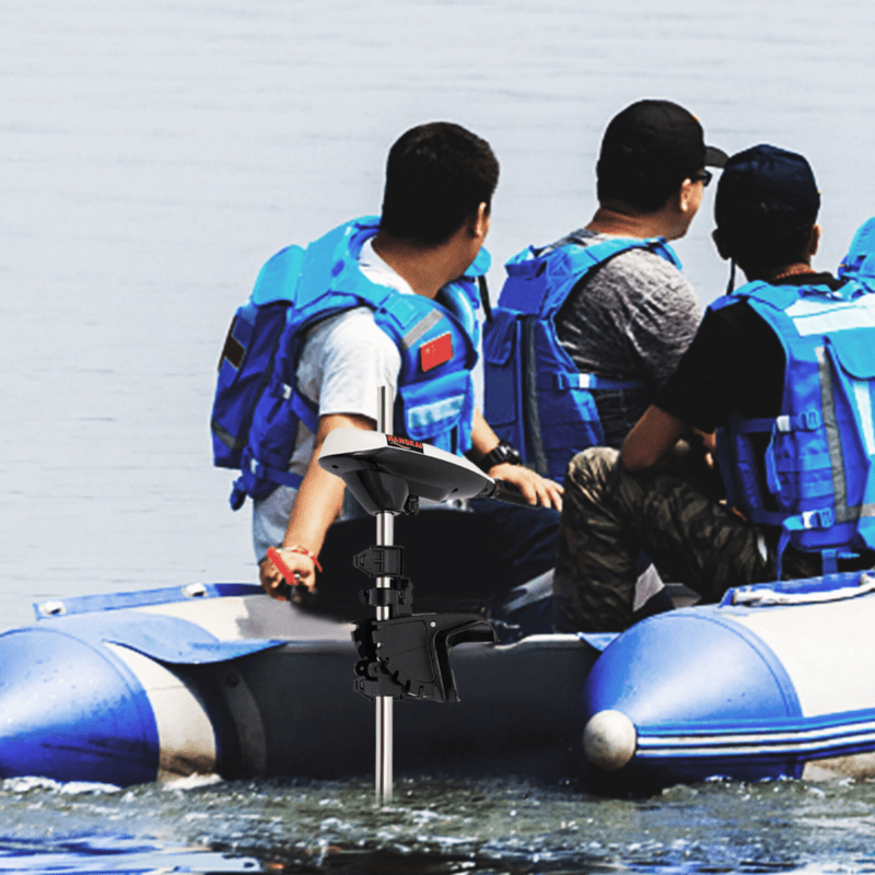 OUKANING 12V Electric Outboard Trolling Motor, Brush Motor, 65LB Thrust, Suitable For Fishing Boat