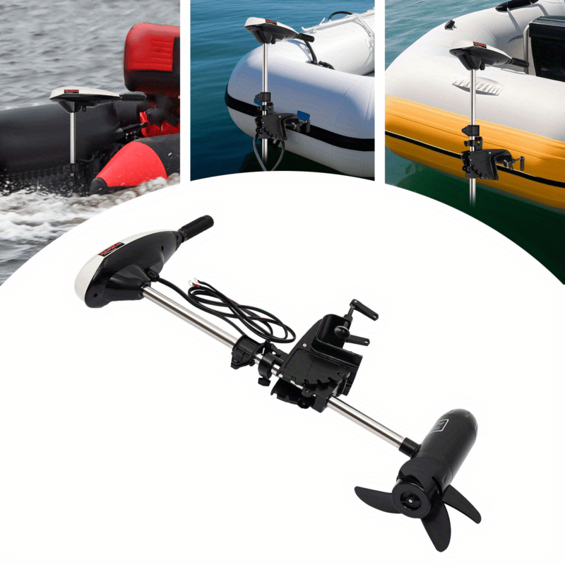OUKANING 12V Electric Outboard Trolling Motor, Brush Motor, 65LB Thrust, Suitable For Fishing Boat