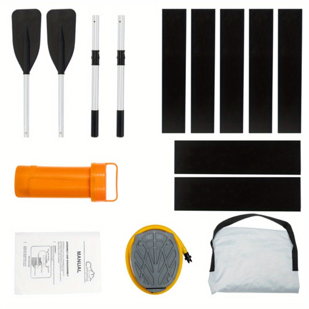 10ft Inflatable rubber dinghy thickened hard bottom kayak hovercraft fishing boat inflatable boat life-saving motorboat assault boat