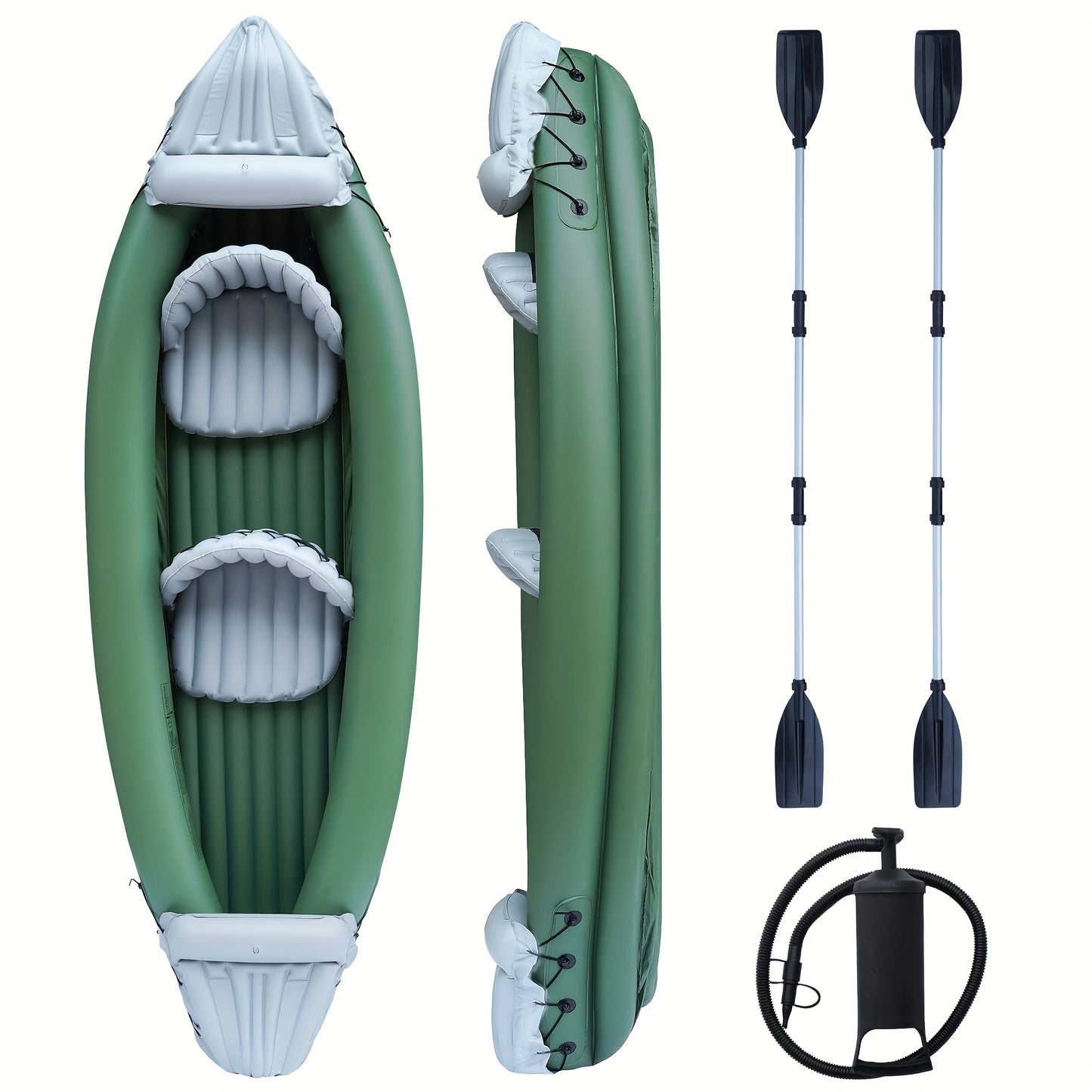 Adventure Gear Inflatable Kayak -in Style Load capacity 400lb 1-2 person, Green 
 Explore the Waters