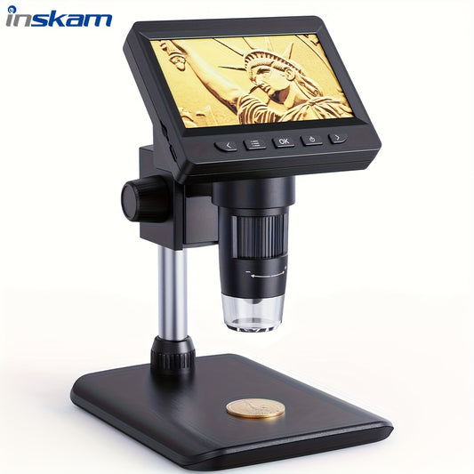 1000X Zoom HD Microscope - 1080P High-Resolution, 8 LED Illumination, Realistic Image Capture for Education and Research
