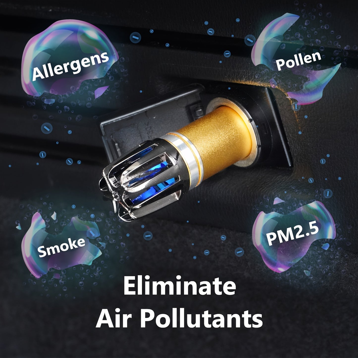 Mini Car Air Purifier Ionizer, 12V Plug In Car Air Freshener To Remove Smoke Smell, PM2.5, Pollen, Bacteria, To Reduce Bad Odors, RV Auto Decoration Gift, Car Interior Accessory