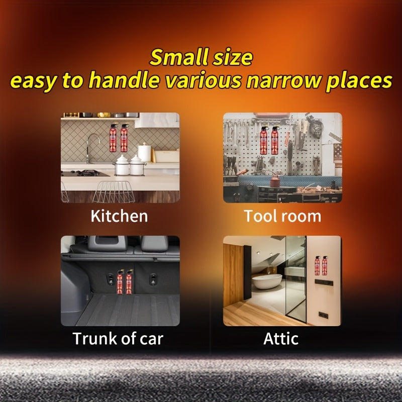 1pc/2Pcs/4Pcs Portable Fire Extinguisher Spray 4 in-1 With Bracket for The House/Car/Kitchen/Garage/Home,0.5-A:21-B:C:5K Water-Based Fire Extinguishers(620ml/21.87OZ)