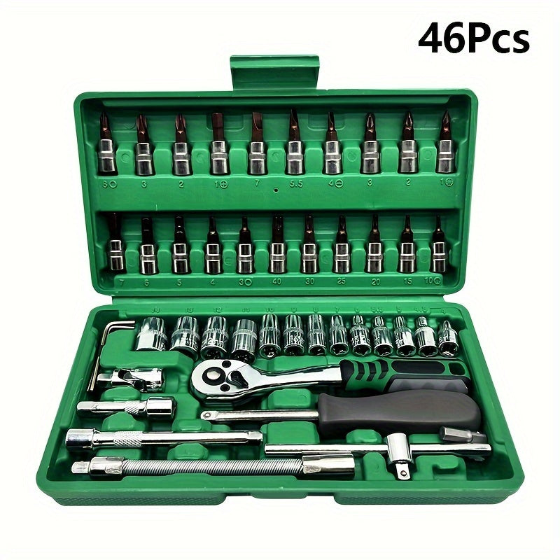 151-Piece Socket Wrench Set - Chrome Vanadium Steel, Ratchet Spanners, Multifunctional Hand Tool Kit for Car, Motorcycle, Boat Repairs & Home Use