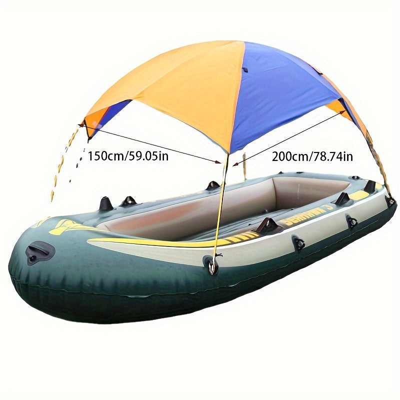 Premium Waterproof Boat Sunshade Tent - Durable & Quick-Inflate for Fishing, Inflatable & Rubber Boats - Ultimate UV & Rain Protection for Exciting Water Adventures