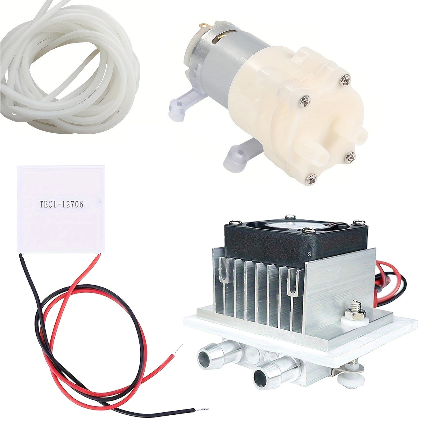1 Set, Ultimate 12V DC Water Cooling System Kit - High-Performance Diaphragm Pump & 1m Tube Included - All-In-One Efficiency Solution for Seamless Cooling