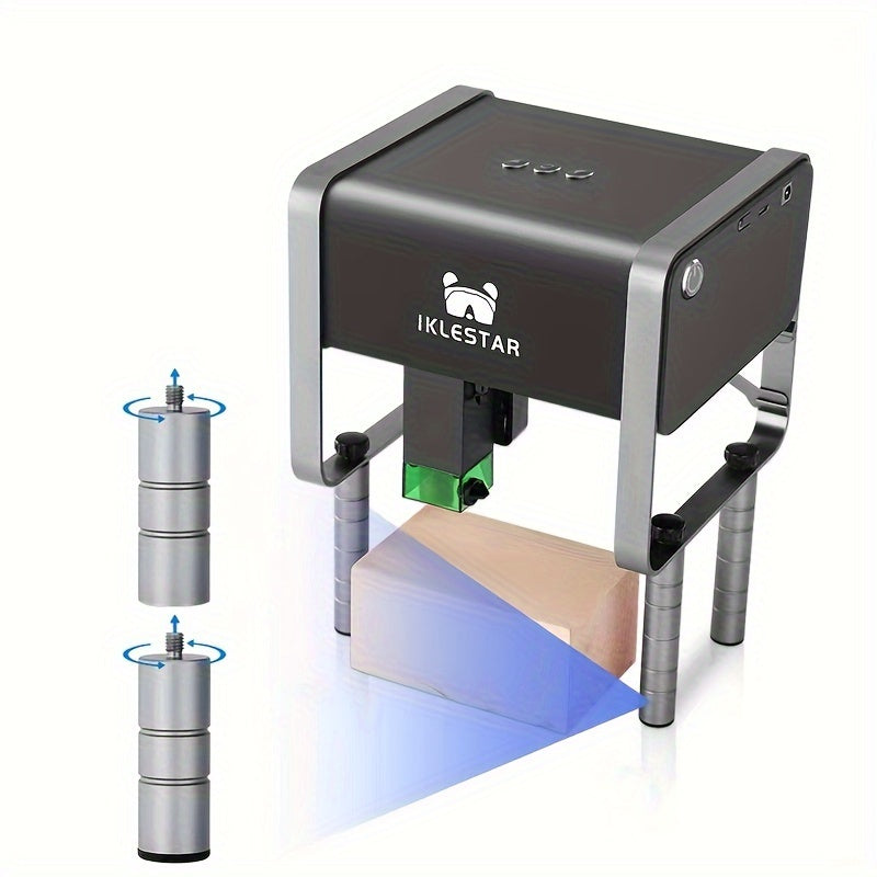 Laser Engraving Machine Upgrade Kit: Aluminum Heightening Pad, Support Base & Rotating Slide Platform