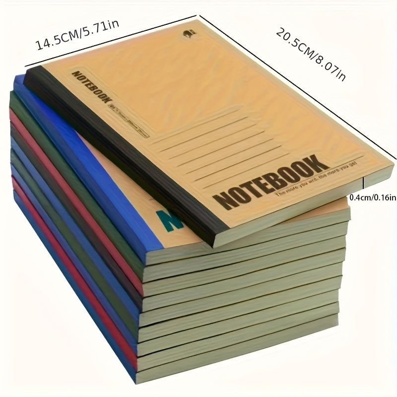 2/4/6pcs, A5 size soft leather notebook - 80 pages, matte, lined, simple office journal