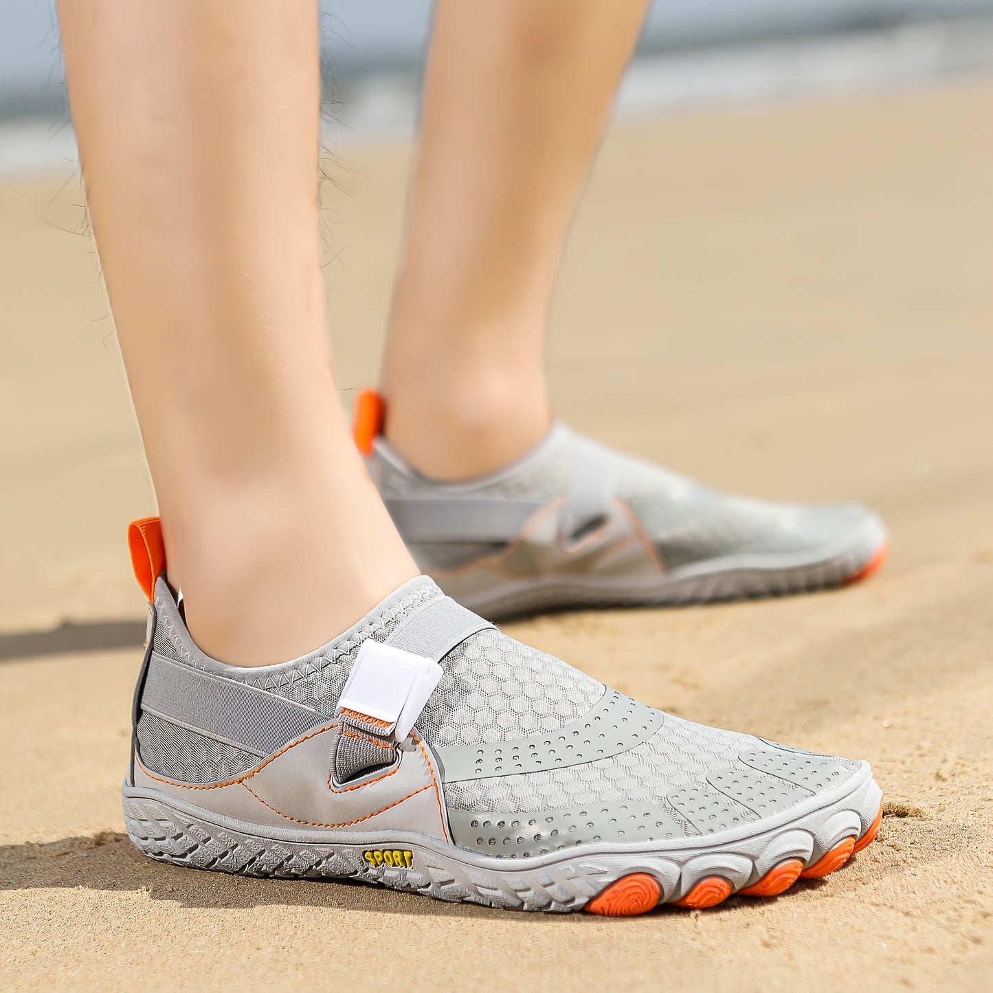 Mens Bare Water Shoes - Ultra-Breathable, Ultra-Quick Drying, Anti-Slip Sole - Ideal for Summer Beach Adventures, Pool Swimming, Outdoor Excursions