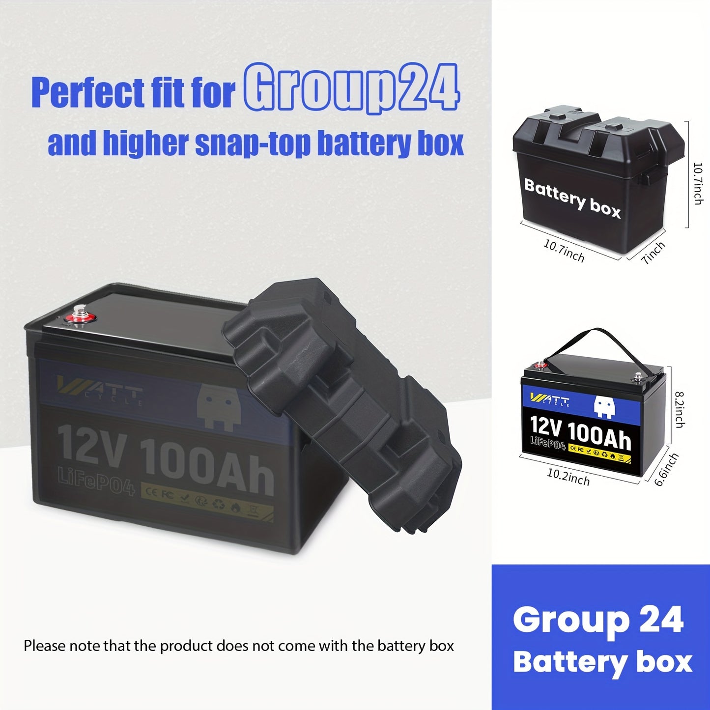 Long-Lasting 12V 100Ah LiFePO4 Battery - Ultra-High Cycle Life - Integrated 100A BMS, Cold Weather Guard - Perfect for RVs, Off-Grid Living, and Solar Energy Systems