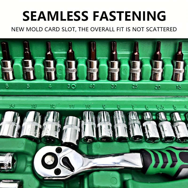 151-Piece Socket Wrench Set - Chrome Vanadium Steel, Ratchet Spanners, Multifunctional Hand Tool Kit for Car, Motorcycle, Boat Repairs & Home Use