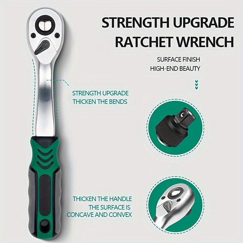 151-Piece Socket Wrench Set - Chrome Vanadium Steel, Ratchet Spanners, Multifunctional Hand Tool Kit for Car, Motorcycle, Boat Repairs & Home Use