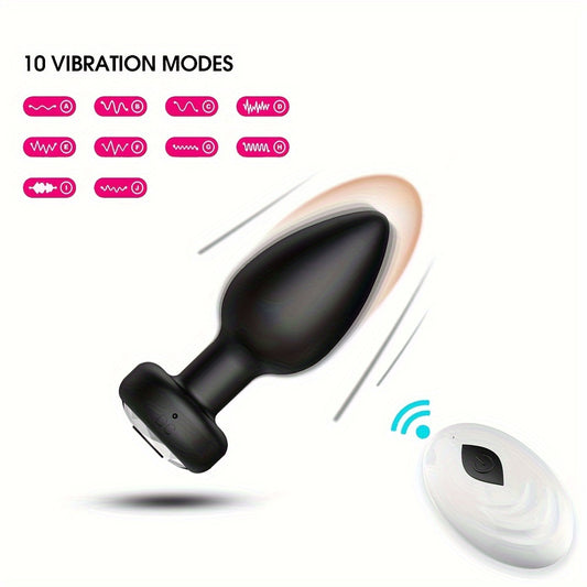 Anal Vibrator with Wireless Remote Control: Adult Sex Toy for Men and Women - Prostate and Vagina Stimulator - Dildo Anal Plug - Silicone Erotic Massager - USB Charging - Lithium Battery