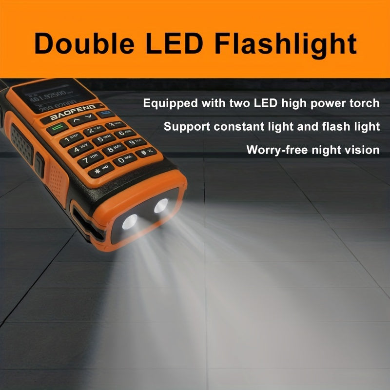 Baofeng UV17 Pro Max 2023 - 999-Channel Long-Range Walkie Talkie with Type-C Fast Charge, LED Light, VHF/UHF, Waterproof for Outdoor Adventures