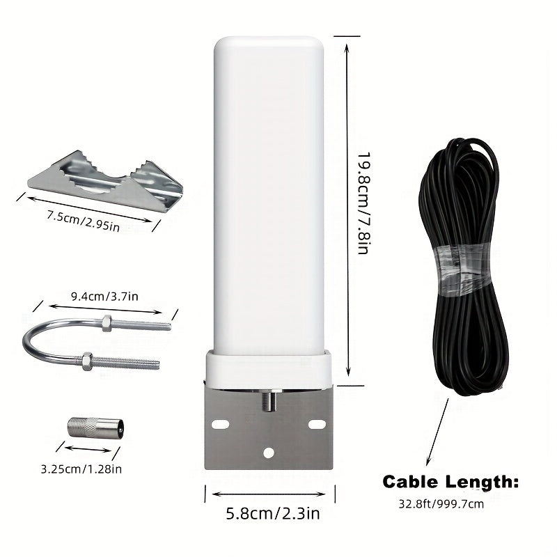 1PCS Enhanced HD TV Antenna - 4K Ready, 35DBI Amplifier, 6000-Mile Range, Supports 1080p - Ideal for Outdoor Use