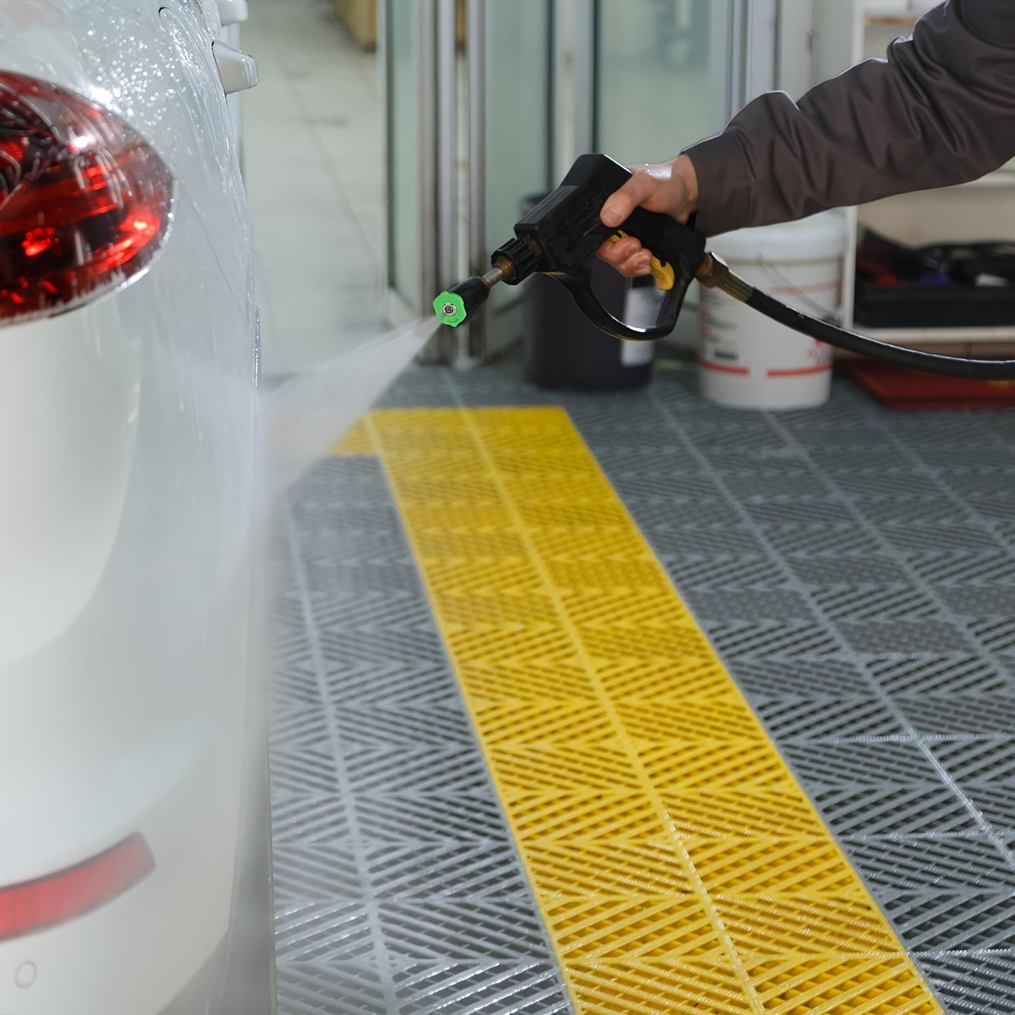 7-Pack Pressure Washer Nozzle Tips with Holder, Quick Connect 1/4" Pneumatic Pressure Washer Accessories, Multi-Degree 4000 PSI for Various Cleaning Tasks