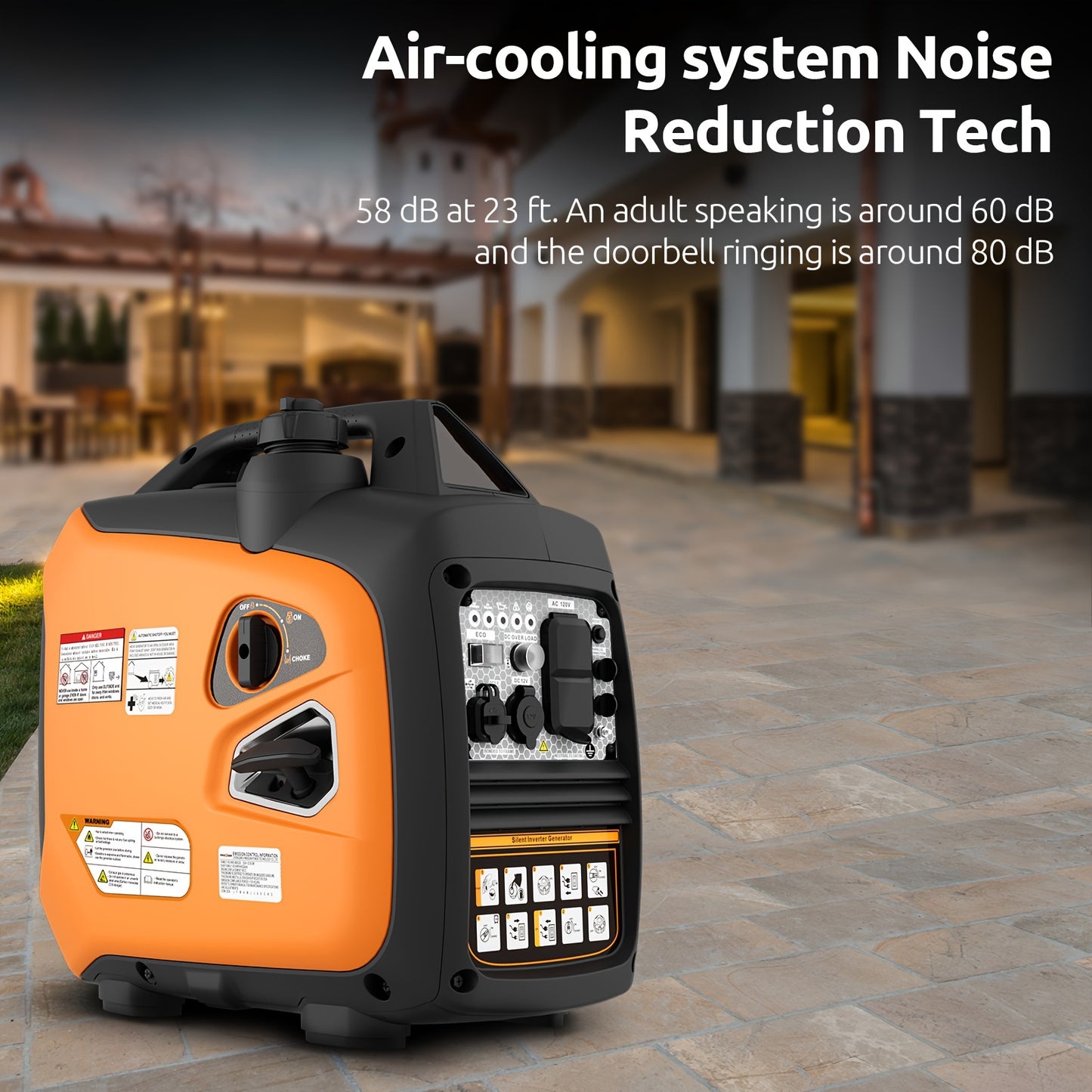 Efurden 2500W Portable Outdoor Generator With Two 120V AC Sockets And USB Interface, Suitable For Camping, Picnicking, RV, Home Emergency, Compliant With CARB Standards, Lightweight, Outdoor Best-selling Products