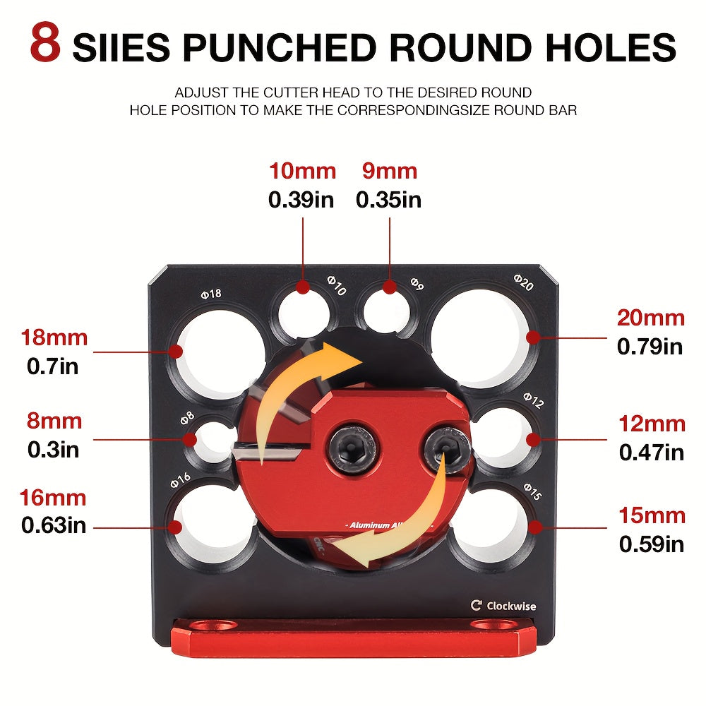 1 Set Professional Dowel Making Jig Kit - Adjustable 8-20mm Round Bar Grinder with Carbide Blade, Electric Drill Milling and Turning Tool for Woodworking, Metal Material, Precise Cutting and Grinding of Wooden Rods