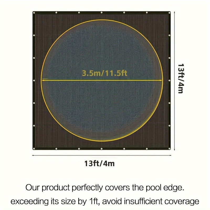 All-Weather Leaf Net Pool Cover - Uv & Scratch Resistant, Fits Above & Underground Pools, Includes Multiple Components
