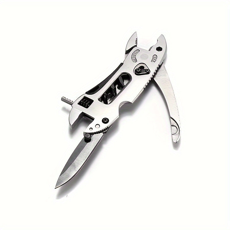 1pc Outdoor Multi-Purpose Tool Pliers, Mini Multi-Purpose Pliers Tool Kit, Stainless Steel Multi-Purpose Tool Pliers, Adjustable Pocket Pliers, Multi-Tool Lightweight Folding Tool, With S2 Batch Head