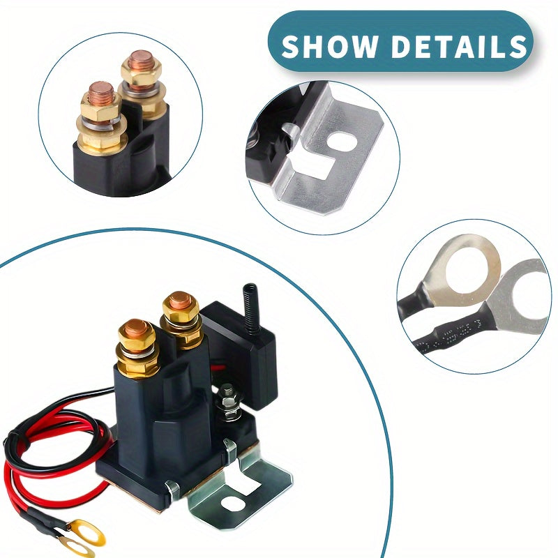 500A 12V Wireless Remote Car Battery Disconnect Switch - Relay Isolator For Rvs, Cars, Motorcycles & Boats