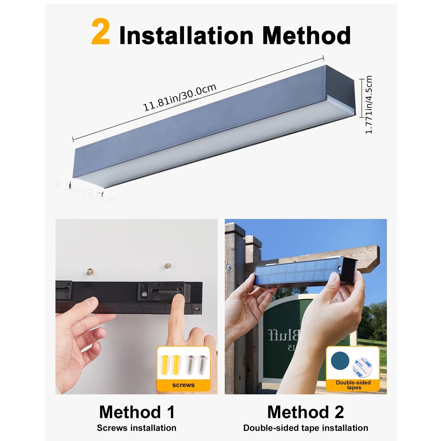 1pc/2pcs Solar Sign Light Outdoor, Solar Address Sign Lights Open House Signs for Real Estate, Outdoor Led Sign Lights, Solar Outdoor Sign Lighting for Commercial Signage, Real Estate Sign Posts