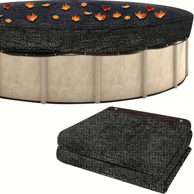 All-Weather Leaf Net Pool Cover - Uv & Scratch Resistant, Fits Above & Underground Pools, Includes Multiple Components