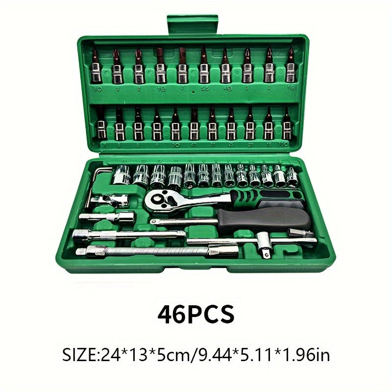 151-Piece Socket Wrench Set - Chrome Vanadium Steel, Ratchet Spanners, Multifunctional Hand Tool Kit for Car, Motorcycle, Boat Repairs & Home Use