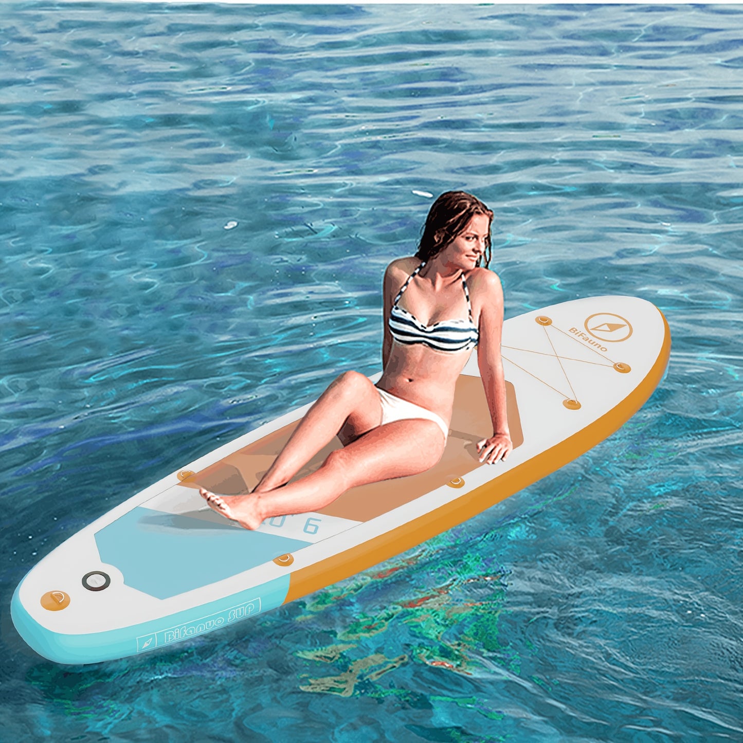 Inflatable Stand Up Paddle Board With SUP Accessories, Anti-Slip EVA Deck, Inflatable Paddle Boards For Adults & Youth Of All Skill Levels