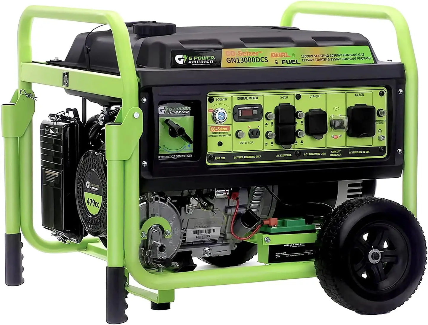 Generator Gasoline Powered Recoil/Electric Start 12V-8.3A Charging Outlets Home Back Up & RV Ready EPA Certified